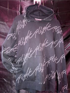 AIR JORDAN Men's Graphic Hoodie Sweatshirt - Flight Script Print